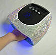 Бездротова лампа S30k на 96 Вт. (зі стразами) на акумуляторі 19200mAh професійна для манікюру, фото 8
