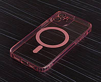 Силиконовый чехол MagSafe SHADE PHONE для iPhone 12 розовый
