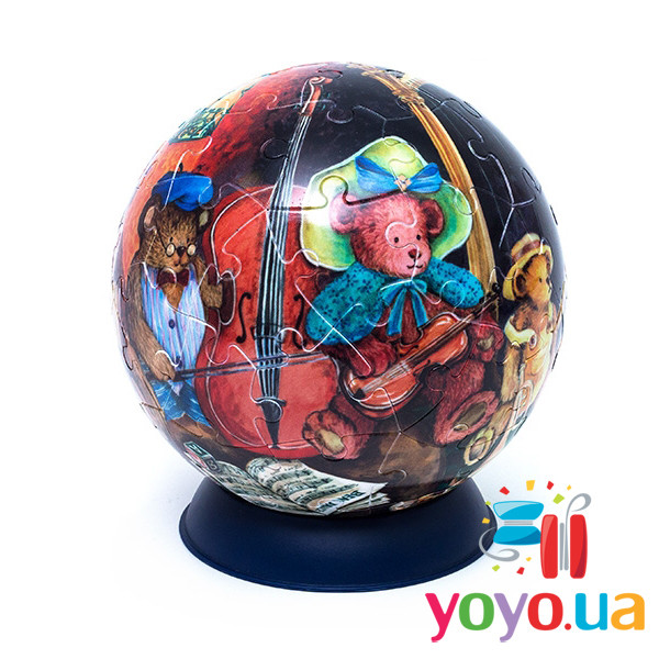 Кульовий 3D Пазл Pintoo — Ведмеді 60 деталей 15 см, фото 1