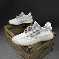 Кроссовки A-d1das Yeezy Boost 350 NEW белые с серым