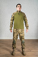 Камуфляжный костюм пиксель тактический рип-стоп с наколенниками летняя военная форма армейская пиксельная