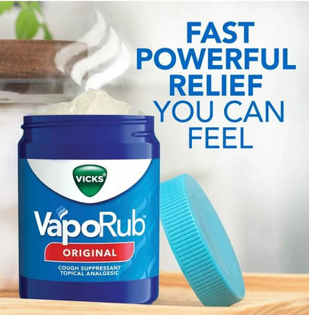 Мазь от кашля , боли в горле и в мышцах Vicks VapoRub 100 г CША, фото 2