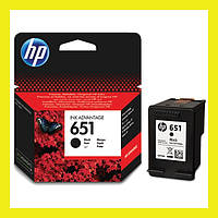 Картридж для принтера HP 651 Deskjet Ink Advantage 5575 5645 Officejet 202 252 black C2P10AE чорний оригінал