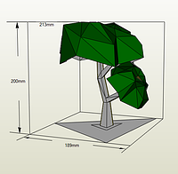 PaperKhan конструктор из картона 3D дерево растение Паперкрафт Papercraft набор для творчества игрушка оригами