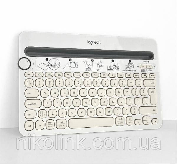 Клавиатура Logitech K480 Wireless, White (Refurbished), фото 1