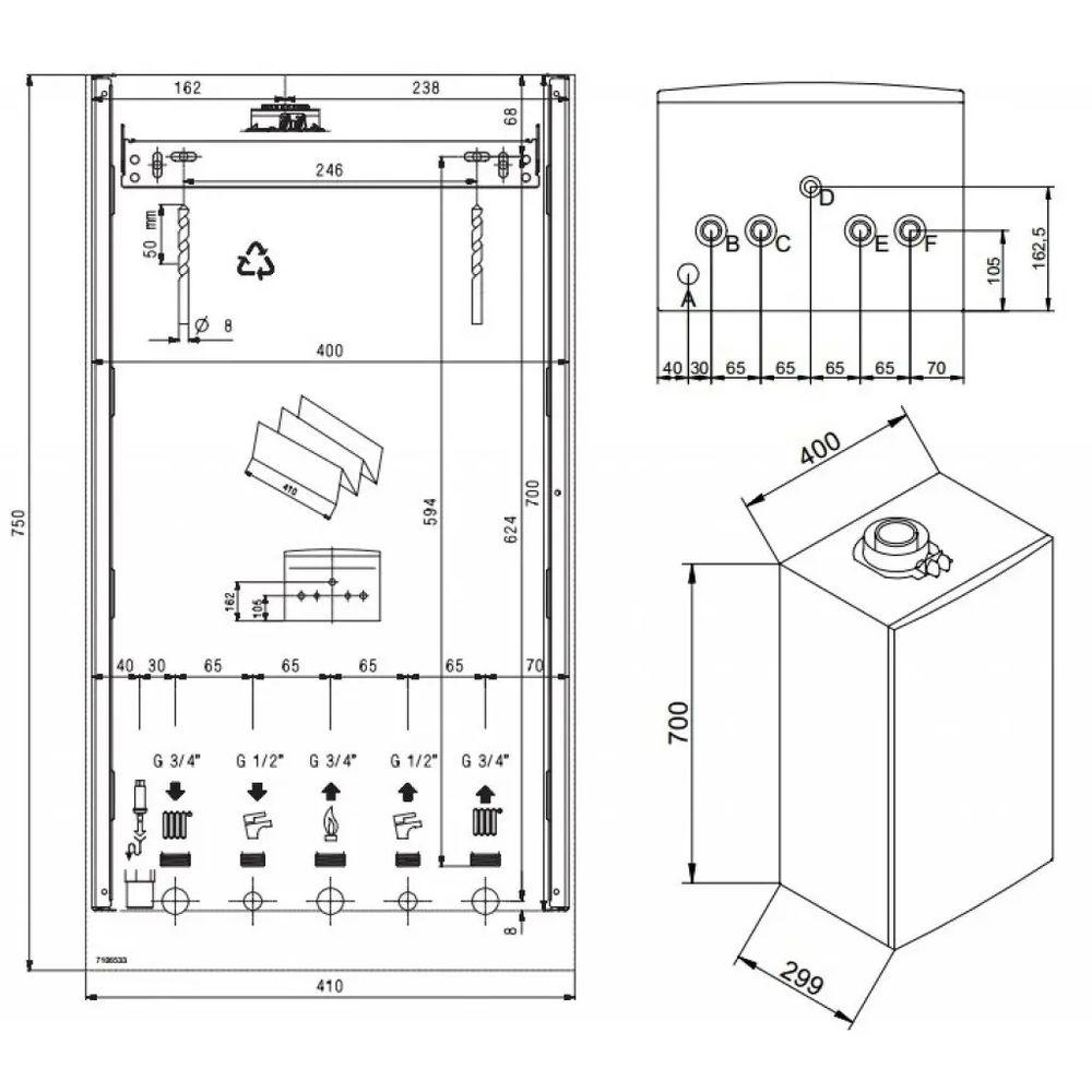 Газовий котел Baxi Duo-Tec Compact 24 E конденсаційний + труба - фото 2 - id-p2113590765