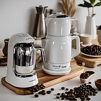 Електричний чайник з кавоваркою, набір техніки, Caytema Korkmaz A331-08 та Korkmaz Automatic Coffee Machine A860-12
