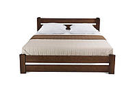 Односпальная кровать из натурального дерева  Оскар , массив ольхи, Орех светлый, 120х190