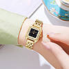Модний жіночий золотий годинник з браслетом квадратний Skmei Gold Стильний металевий кварцовий годинник жіночий, фото 4