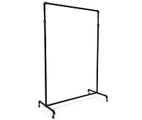 Прочная металлическая вешалка на колесиках 120х150 см Clothes Rack Черная