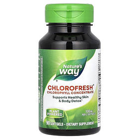 Хлорофіл Nature's Way "Chlorofresh Chlorophyll Concentrate" 100 мг (90 гелевих капсул)