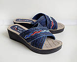 Шльопанці джинсові, жіночі, літні 37 р., фото 2