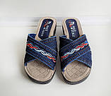 Шльопанці джинсові, жіночі, літні 37 р., фото 5