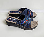 Шльопанці джинсові, жіночі, літні 37 р., фото 6