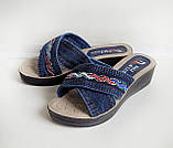 Шльопанці джинсові, жіночі, літні 37 р., фото 4