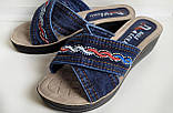 Шльопанці джинсові, жіночі, літні 37 р., фото 8