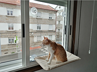 Подвесной гамак для кота, Подвесная оконная кровать для кота 55х35см, Лежак оконный для кота, Место сна для