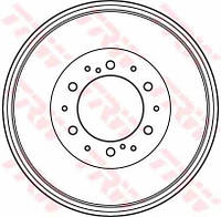 Тормозной барабан задний, арт.:DB7036, Пр-во: TRW
