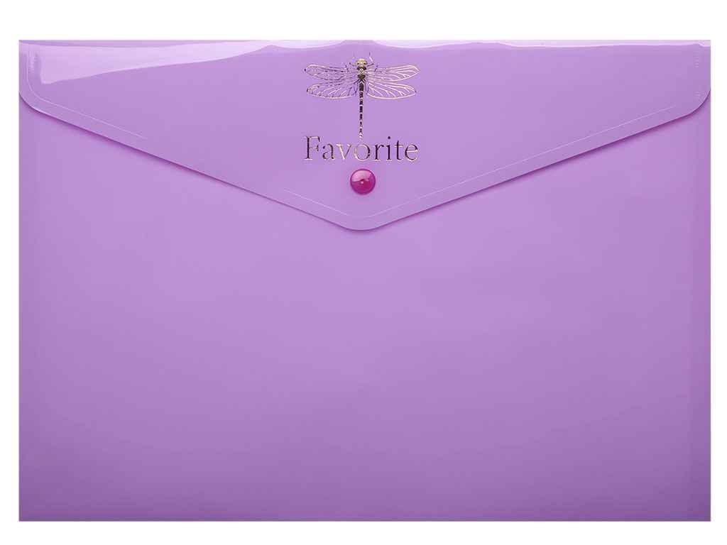 Папка-конверт на кнопці FAVOURITE, PASTEL, А4,бузкова BM.3953-26 ТМ BUROMAX BP, фото 1