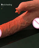 Реалістичний фалоімітатор 19см NightOfPassion2 (вібрація; обертання; нагрівання; рух; пульт управління), фото 3