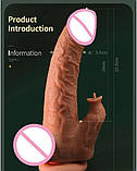 Реалістичний фалоімітатор 19см NightOfPassion2 (вібрація; обертання; нагрівання; рух; пульт управління), фото 4