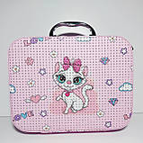 Набір боксів для косметики 3 шт. рожевий із кішечкою, фото 3