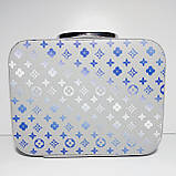 Набір боксів для косметики 3 шт. сірий із принтом, фото 3