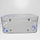 Набір боксів для косметики 3 шт. сірий із принтом, фото 5