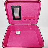 Набір боксів для косметики 3 шт. рожевий принт квіти, фото 5