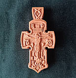 Хрест натільний з різьбленої груші # 118, фото 5