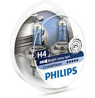 Лампа галогенная Philips Cristalvision 12В H4 60/55Вт, арт.: 12342CVS2, Пр-во: Philips