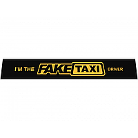 Брызговик на задний бампер с надписью I'm The Fake Taxi Driver (350Х2400) чёрный