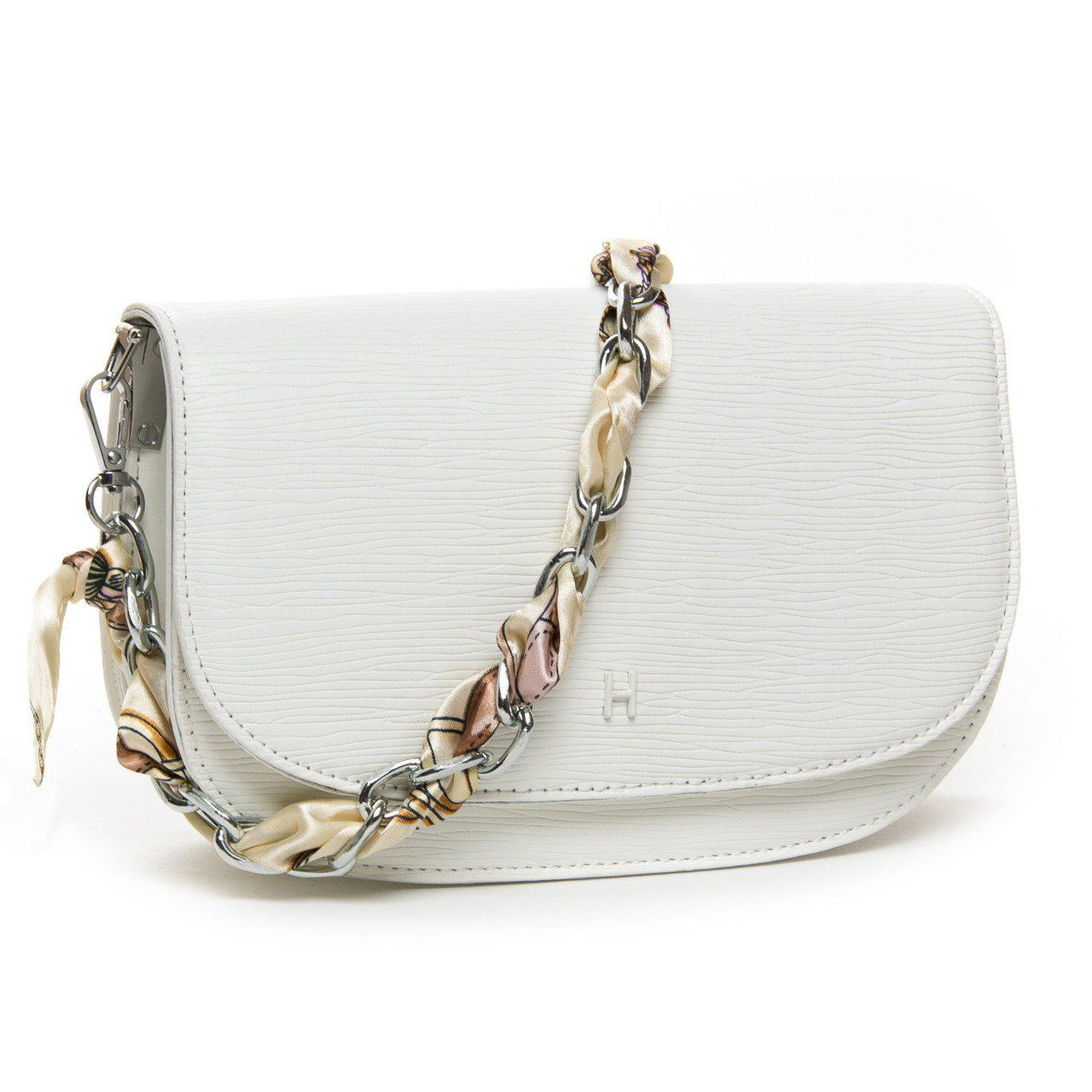 Сумка Жіноча з клапаном на магніті віск-шкіра FASHION 22 16040 white, фото 1