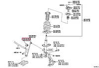 Втулка стабилизатора переднего правая, арт.: 48815-05160, Пр-во: Toyota