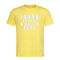 Желтая мужская/унисекс футболка С класним принтом на подарок (20-1-66-жовтий)
