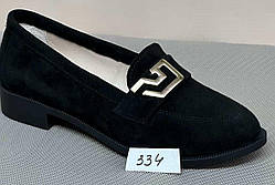 Туфлі жіночі лофери з натуральної замші від виробника модель КС24-334