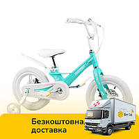 Велосипед двухколесный детский 14 дюймов (магниевая рама) Corso Revolt MG-14062 Мятный (75% сборки)