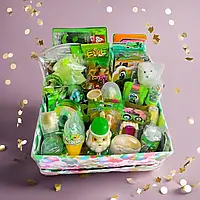 Свит бокс с яйцом динозавра, Подарочный сладкий бокс зеленый, Коробка конфет для ребенка