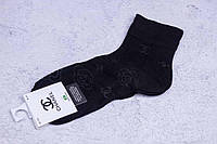 Носки женские короткие шелк, прозрачные носки, черные