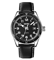 Часы наручные Skmei 9232LSIBK Silver-Black leather