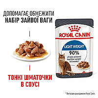 Полнорационный влажный корм для взрослых кошек от лишнего веса Royal Canin WET LIGHT WEIGHT CIG 85 грамм