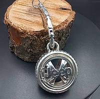 Брелок серебряный (изготовление - золото, бронза, серебро) для автомобильных ключей Jeep, БК0019-БРК