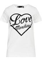 Женская белая футболка love moschino