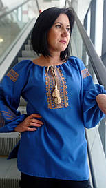 Вишиванка жіноча (біле домоткане полотно) "Золоті Колоски"