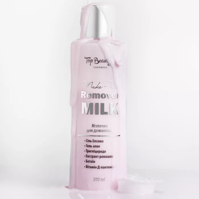 Молочко для демакіяжу очей і шкіри обличчя Top Beauty