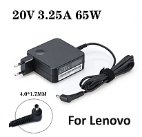 Зарядний пристрій для ноутбука 4,0-1,7 mm 3.25A 20V Lenovo 65W square новий #