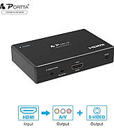 HDMI до AV/CVBS Composite RCA + S-Video Converter v1.3 Підтримка 1080p