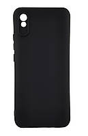 Чехол Silicone Case Box для Xiaomi Redmi 9a бампер с микрофиброй черный