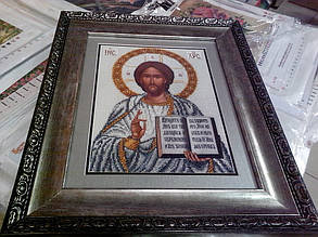 Ікона вишита бісером Ісус 1