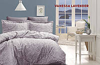 Постельное белье сатин люкс Issi Home Vanessa lavender евро размер